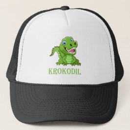 Gorra De Camionero schwarz weiß grün Krokodil