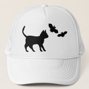 Gorra De Camionero Schwarzer Kater mit Fledermaus