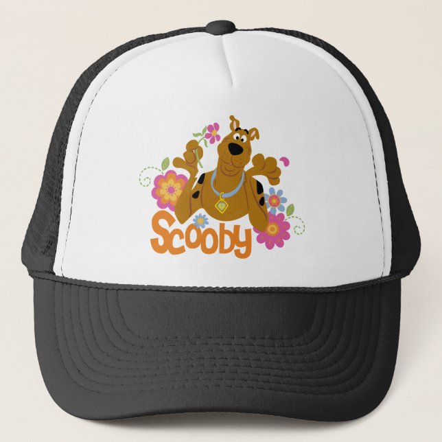 Gorra De Camionero Scooby-Doo En Flores (Anverso)
