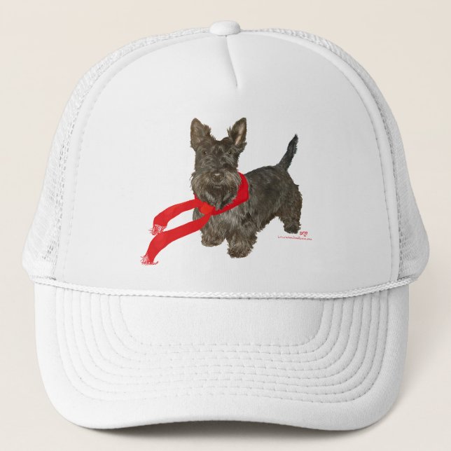 Gorra De Camionero Scottie de invierno con bufanda Wam (Anverso)