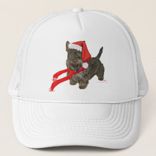 Gorra De Camionero Scottish Terrier es el ayudante de Santa