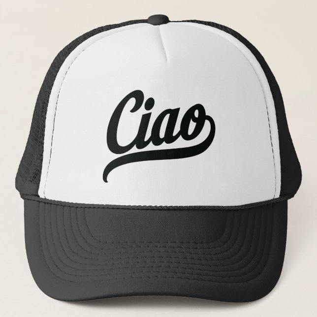 Gorra De Camionero Script de Ciao (negro) (Anverso)