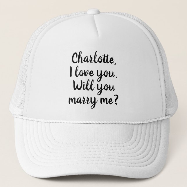 Gorra De Camionero ¿Se casará con mi personalizado? (Anverso)
