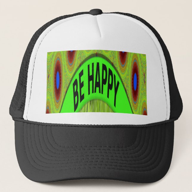 Gorra De Camionero Sé feliz de tener un buen día (Anverso)