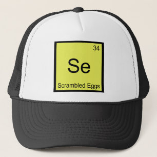 Gorra De Camionero Se - Huevos Revueltos Símbolo de Elemento Químico 