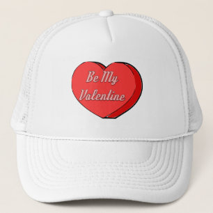 Gorra De Camionero Sé mi dibujo de corazón dulce de San Valentín