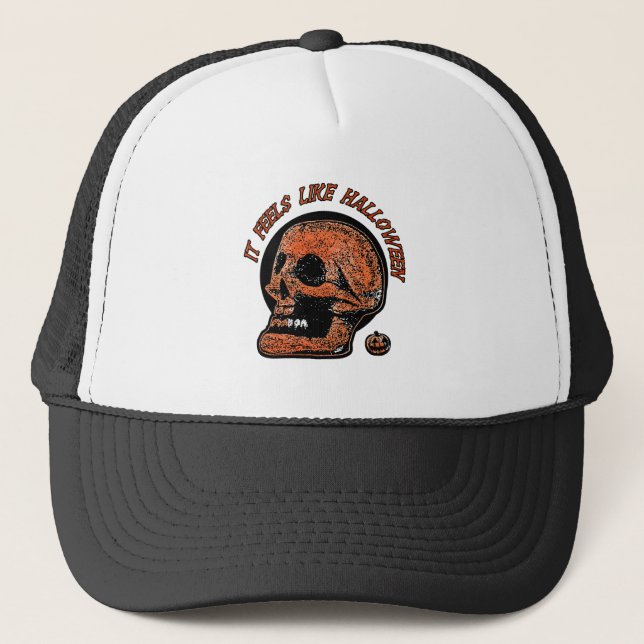 Gorra De Camionero Se Siente Como Halloween - Mini Calabaza (Anverso)