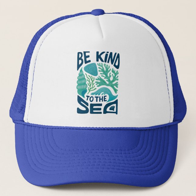 Gorra De Camionero Sea amable con el diseño ecológico de la Conservac (Anverso)