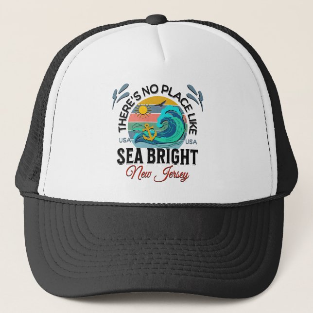 Gorra De Camionero Sea Bright, Nueva Jersey (Anverso)