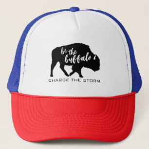 Gorra De Camionero Sea la silueta de búfalo que carga la tormenta
