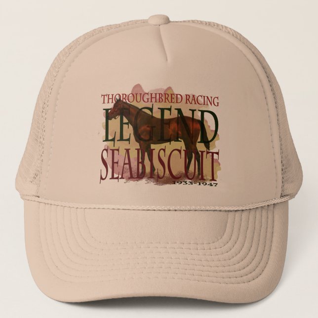Gorra De Camionero Seabiscuit - leyenda excelente de las Carreras (Anverso)