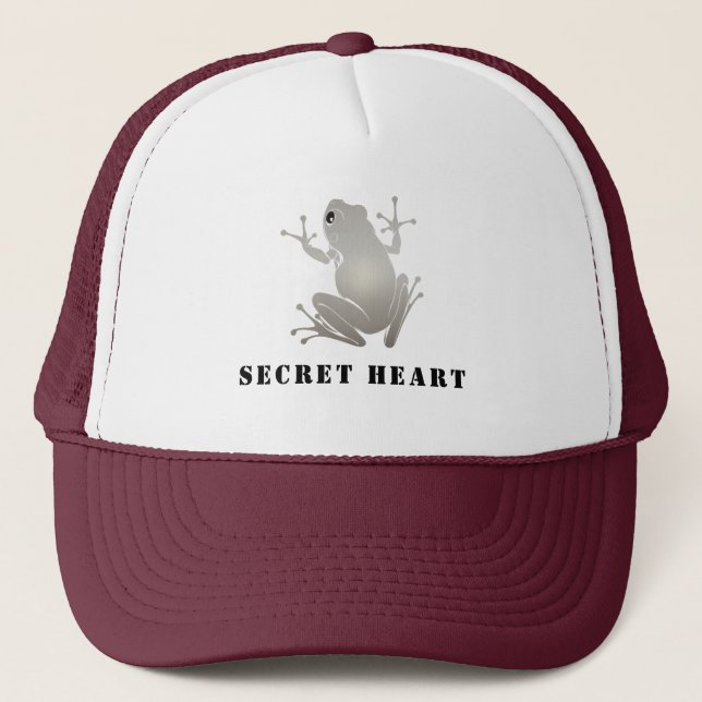 Gorra De Camionero Secret Heart Silver Frog Custom Text Trucker  (Anverso)