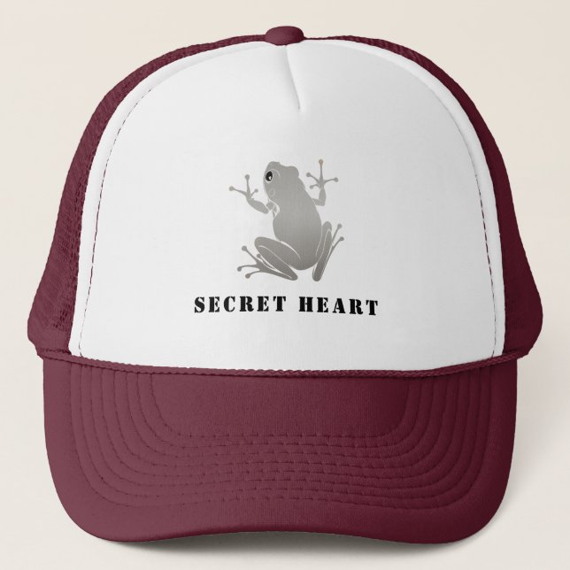 Gorra De Camionero Secret Heart Silver Frog Custom Text Trucker  (Anverso)