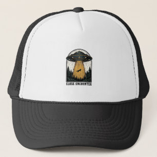 Gorra De Camionero Secuestro del bosque alienígena grabado vintage de