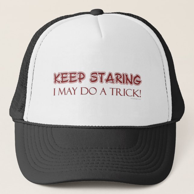 Gorra De Camionero Seguir Mirando Humor Sarcástico (Anverso)