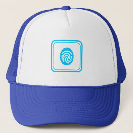 Gorra De Camionero Seguridad biométrica de huella dactilar azul