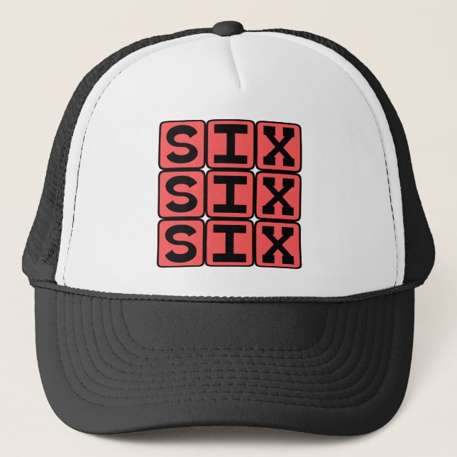 Gorra De Camionero Seis Seis Seis, Número de la Bestia (Anverso)