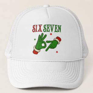 Gorra De Camionero Seis Siete Grinch Mano Señal OK Moda Navidad