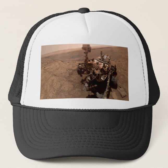 Gorra De Camionero Selfie de Curiosity en Marte Paisaje Marciano Rojo (Anverso)