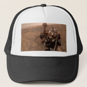 Gorra De Camionero Selfie de Marte Curiosity Marciano Rojo