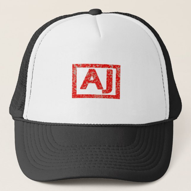 Gorra De Camionero Sello Aj (Anverso)
