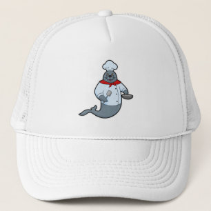 Gorra De Camionero Sello como Cocina con Pan & Spatula
