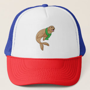 Gorra De Camionero Sello con bufanda