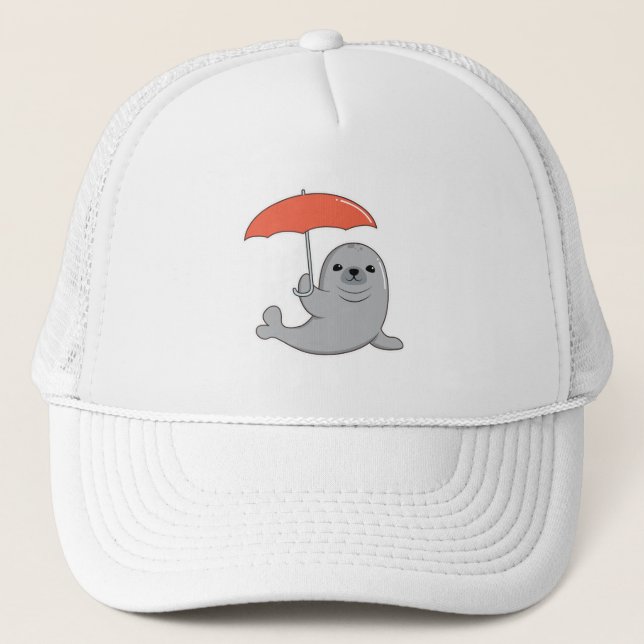Gorra De Camionero Sello con paraguas (Anverso)
