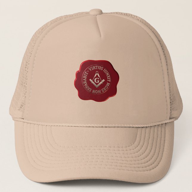 Gorra De Camionero Sello de cera masónica (Anverso)