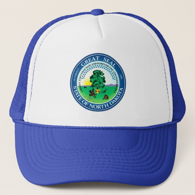 Gorra De Camionero Sello de Dakota del Norte (Anverso)