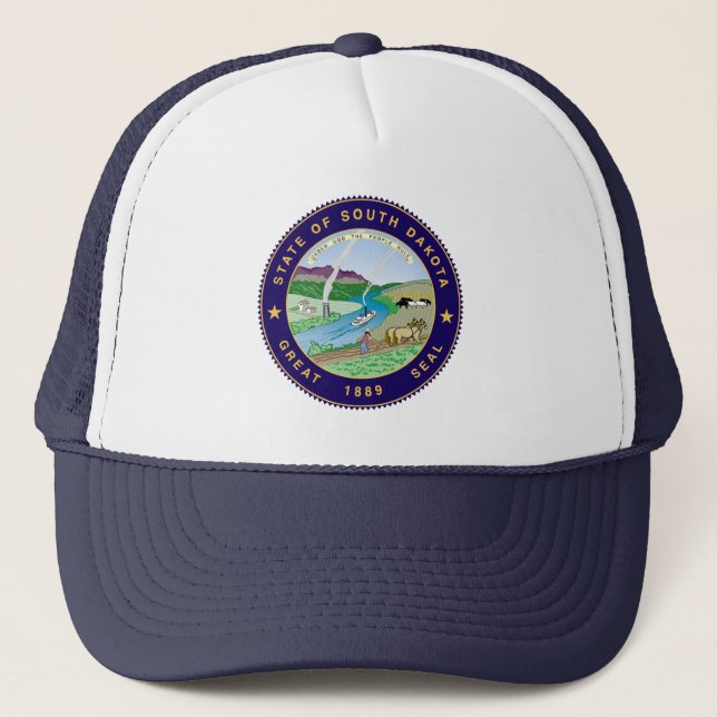 Gorra De Camionero Sello de Estado de Dakota del Sur (Anverso)