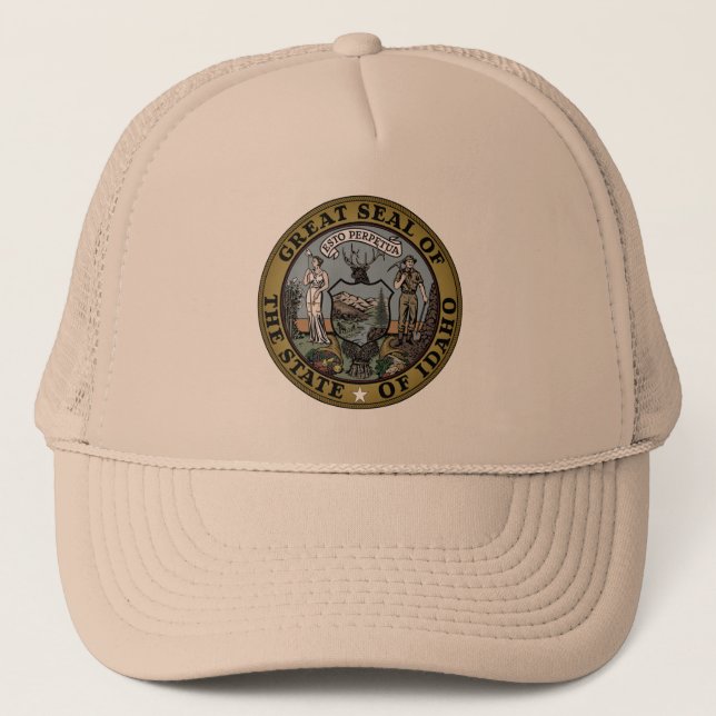 Gorra De Camionero Sello de Estado de Idaho (Anverso)