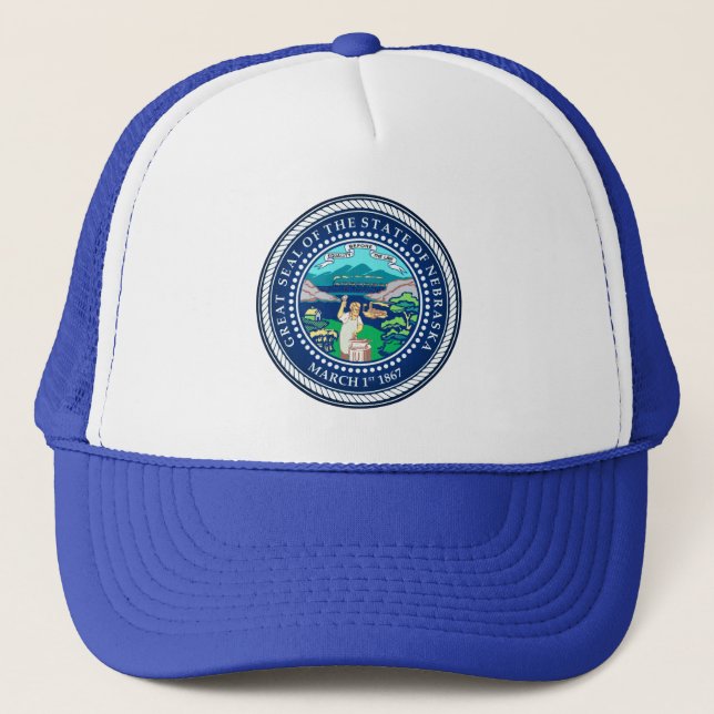 Gorra De Camionero Sello de Estado de Nebraska (Anverso)