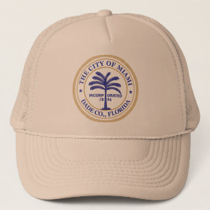 Gorra De Camionero Sello de la ciudad de Miami
