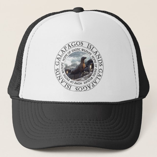 Gorra De Camionero Sello de las Islas Galápagos (Anverso)