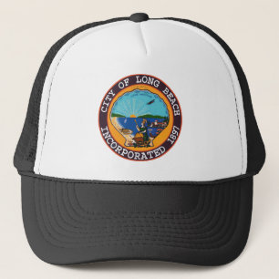 Gorra De Camionero Sello de Long Beach, California