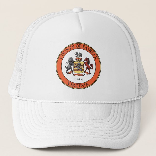Gorra De Camionero Sello del condado de Fairfax, Virginia (Anverso)