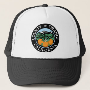 Gorra De Camionero sello del condado naranja
