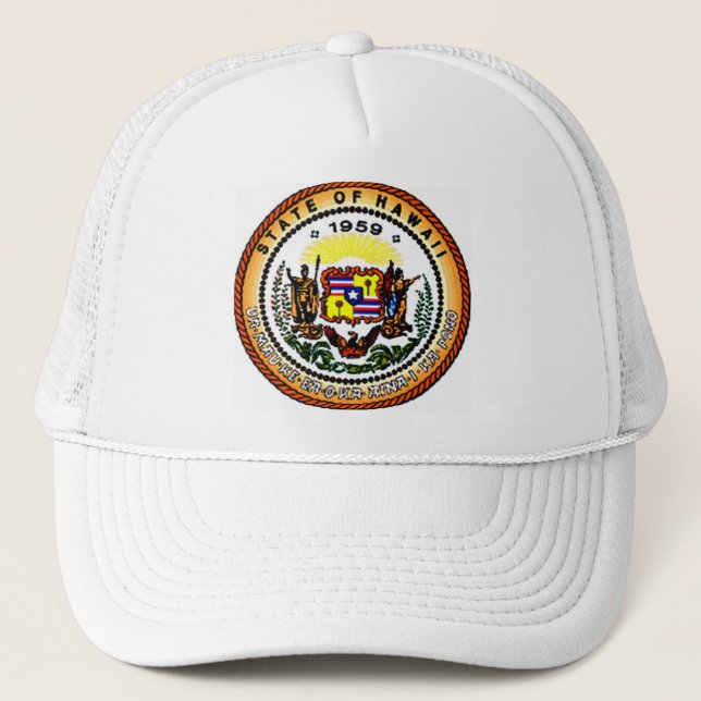 Gorra De Camionero Sello del estado de Hawaii (Anverso)