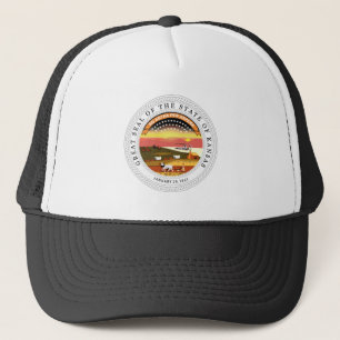 Gorra De Camionero Sello del estado de Kansas