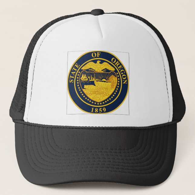 Gorra De Camionero Sello del estado de Oregon (Anverso)
