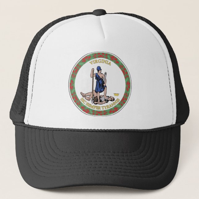 Gorra De Camionero Sello del estado de Virginia (Anverso)