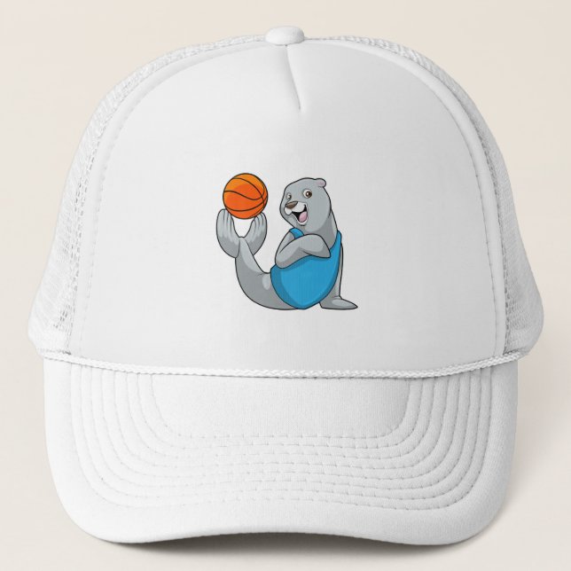 Gorra De Camionero Sello en el baloncesto deportivo (Anverso)