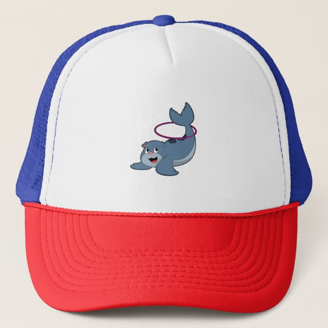Gorra De Camionero Sello en el gimnasio con neumáticos de fitness.PNG (Anverso)