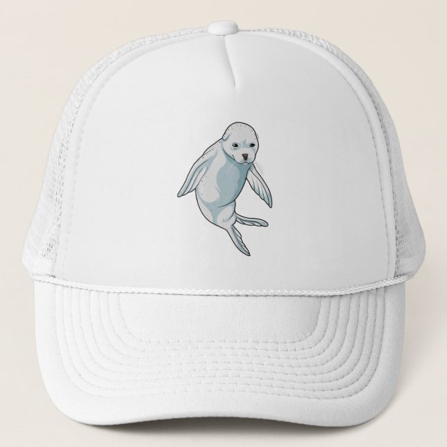 Gorra De Camionero Sello en Natación (Anverso)