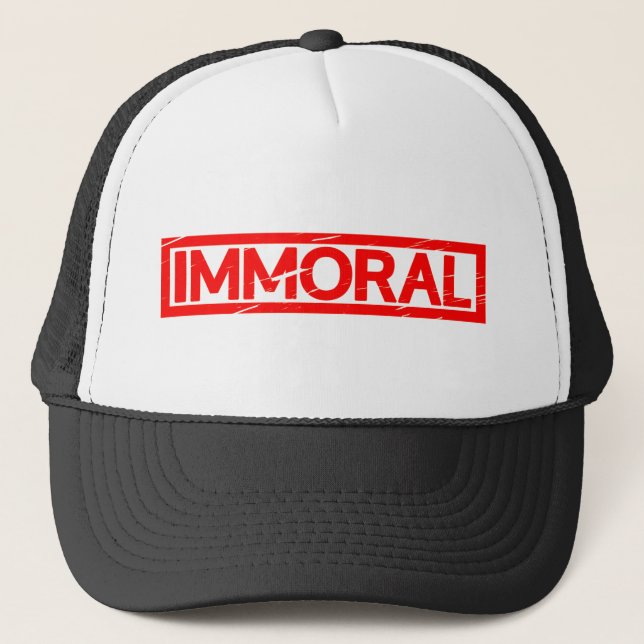 Gorra De Camionero Sello inmoral (Anverso)