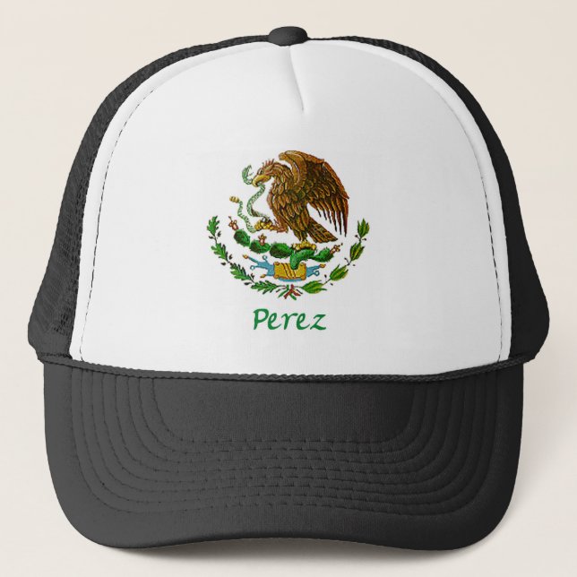 Gorra De Camionero Sello nacional mexicano de Pérez (Anverso)