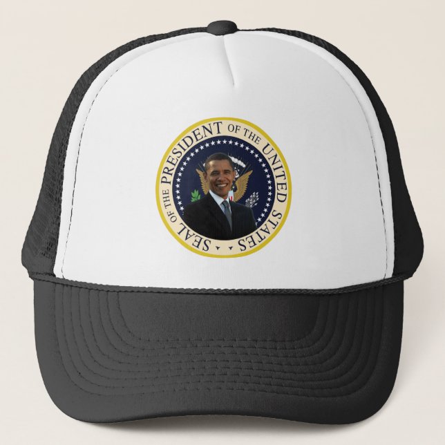 Gorra De Camionero Sello presidencial de Obama (Anverso)