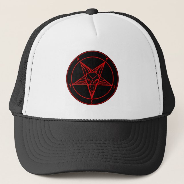 GORRA DE CAMIONERO SEÑAL DE BAPHOMET (Anverso)