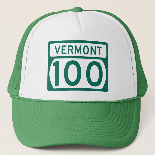 Gorra De Camionero Señal de la ruta Vermont 100 (Anverso)